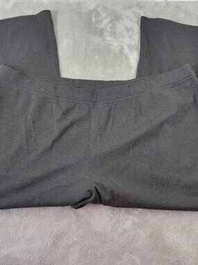 Woman Within 34WP Pants Petite Plus Size Black Pull On Elastic Waist BLA52E